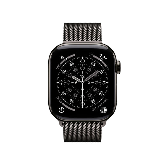Apple Watch Series 11 GPS + Cellular 42mm Schiefer Titan Case mit Schiefer Milanaise Loop