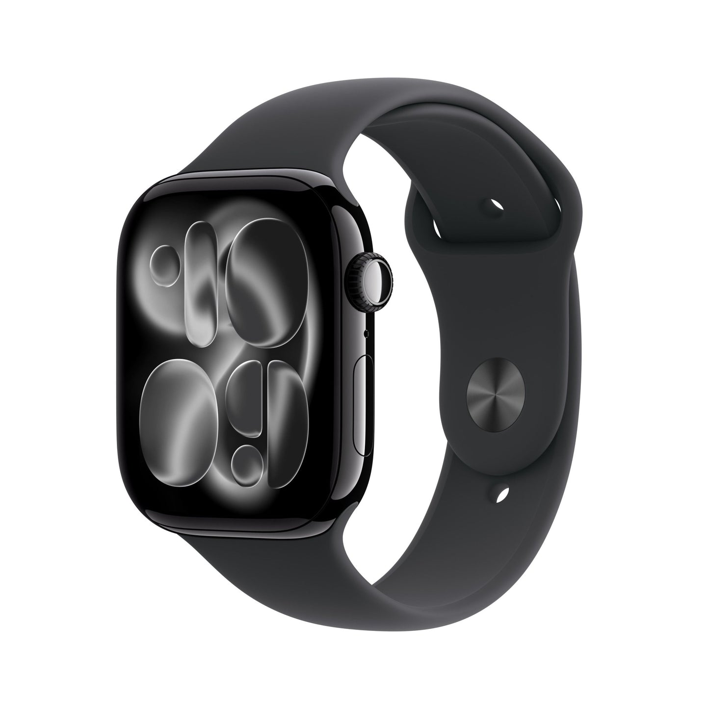 Apple Watch Series 11 GPS 46mm Diamantschwarz Aluminium Case mit Schwarzem Sportarmband - M/L