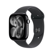 Apple Watch Series 11 GPS 46mm Diamantschwarz Aluminium Case mit Schwarzem Sportarmband - M/L