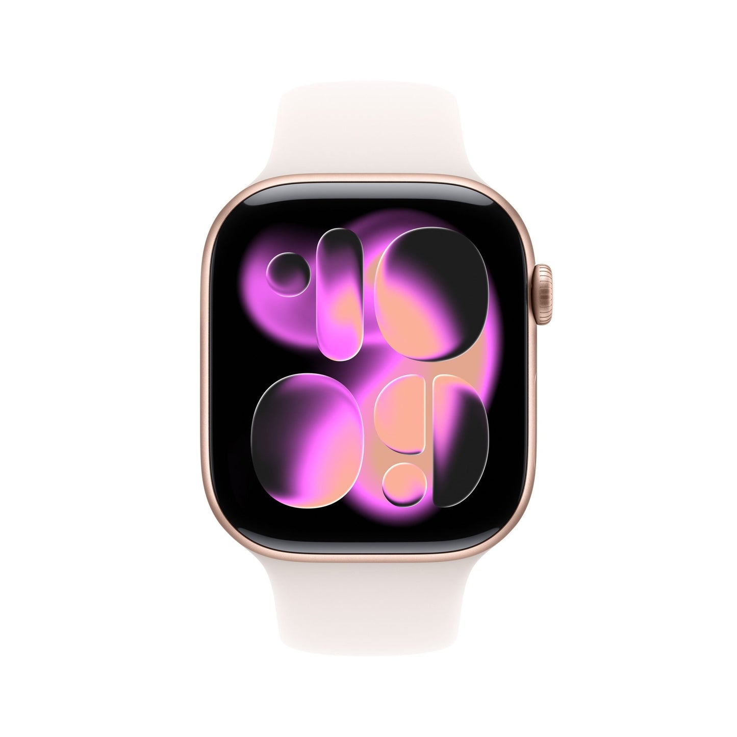 Apple Watch Series 11 GPS 46mm Roségold Aluminium Case mit Hellrosa Sportarmband - M/L