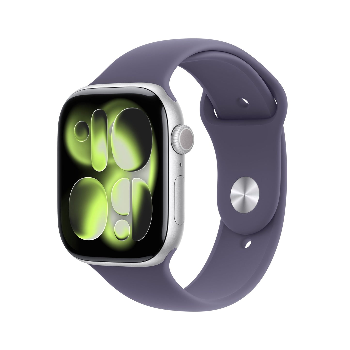 Apple Watch Series 11 GPS 46mm Silber Aluminium Case mit Purpurne Nebel Sportarmband - M/L