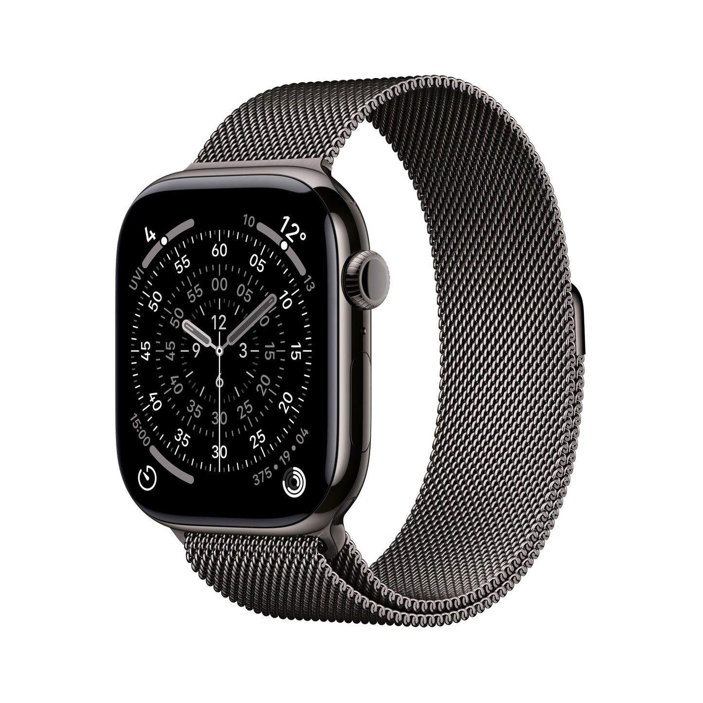 Apple Watch Series 11 GPS + Cellular 46mm Schiefer Titan Case mit Schiefer Milanaise Loop - S/M