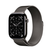 Apple Watch Series 11 GPS + Cellular 46mm Schiefer Titan Case mit Schiefer Milanaise Loop - S/M