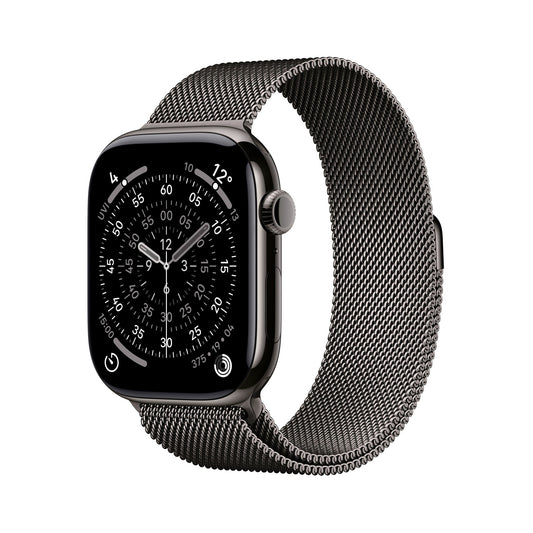 Apple Watch Series 11 GPS + Cellular 46mm Schiefer Titan Case mit Schiefer Milanaise Loop - S/M