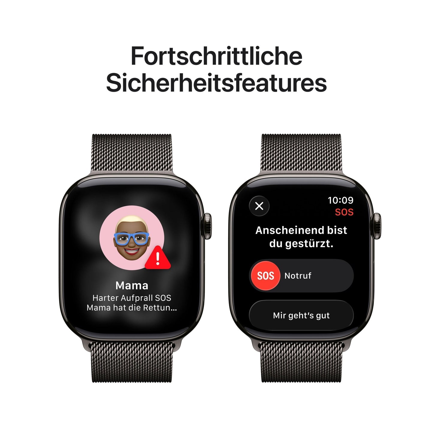 Apple Watch Series 11 GPS + Cellular 46mm Schiefer Titan Case mit Schiefer Milanaise Loop - S/M