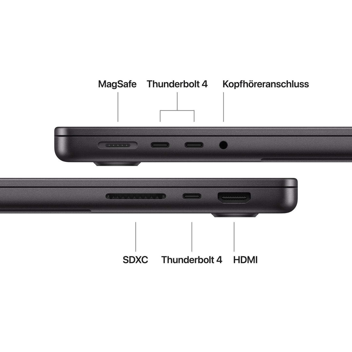 MacBook Pro 14 Zoll mit M5 chip, 10-core CPU und 10-core GPU, 32GB, 1TB SSD, Space Schwarz