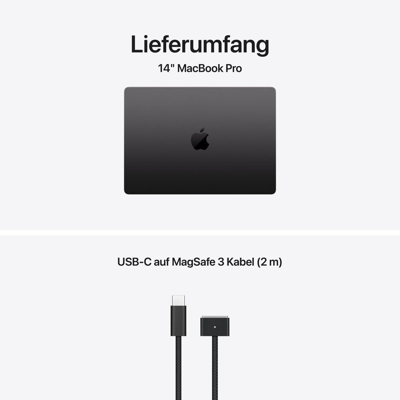 MacBook Pro 14 Zoll mit M5 Chip mit 10-Core CPU und 10-Core GPU, 24GB, 1TB SSD, Space Schwarz