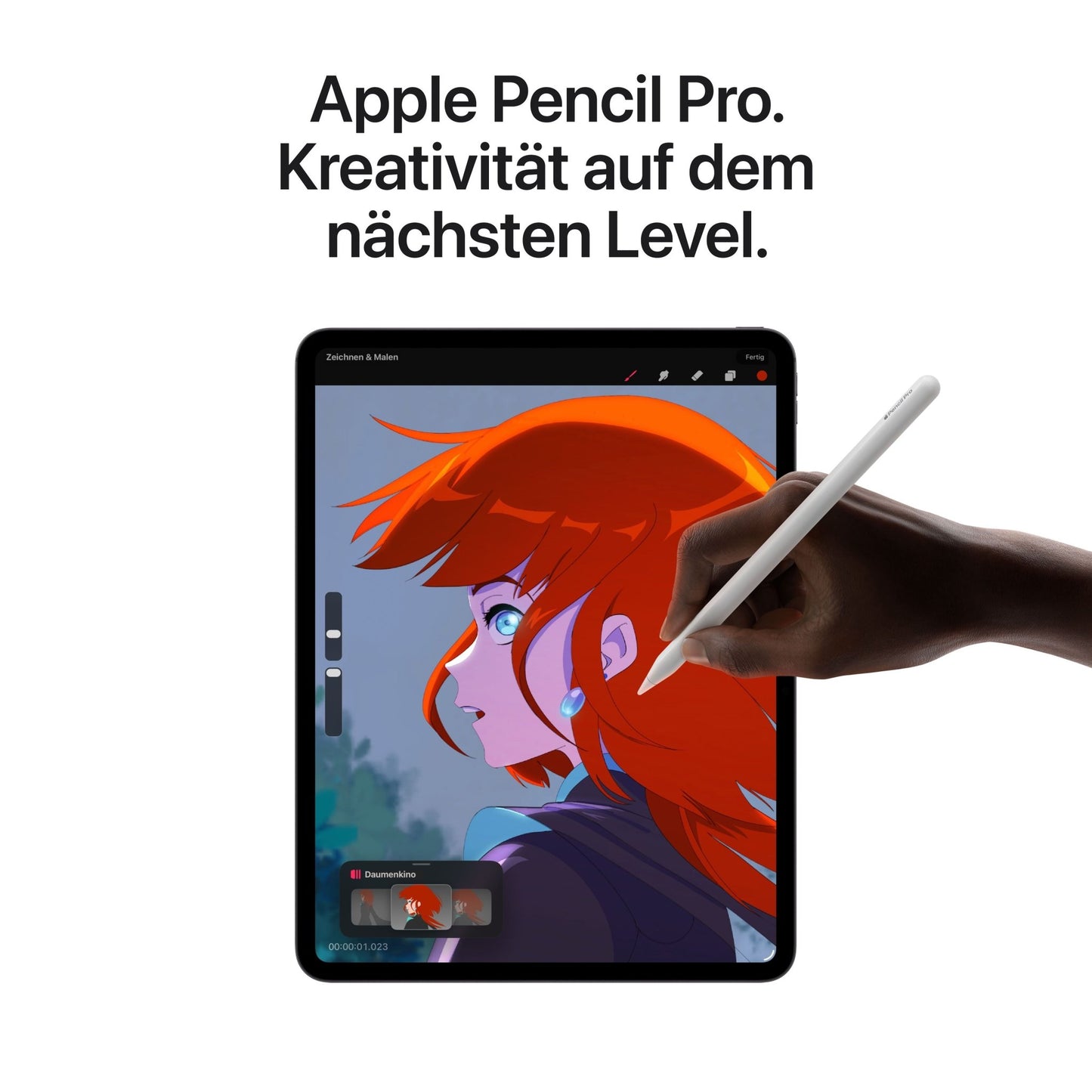 iPad Pro 11 Zoll Wi-Fi + Cellular mit Standardglas, 2TB, Space Schwarz