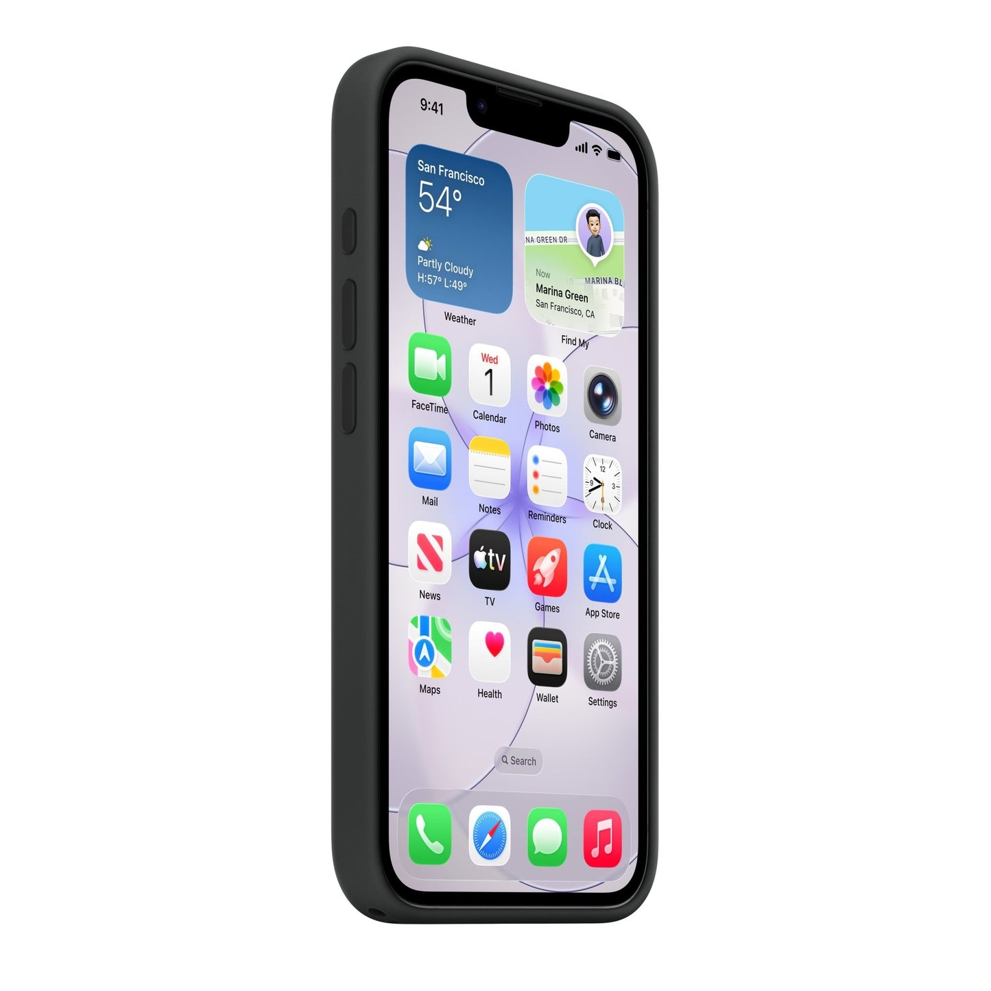 iPhone 17e/16e Silicone Case mit MagSafe – Schwarz