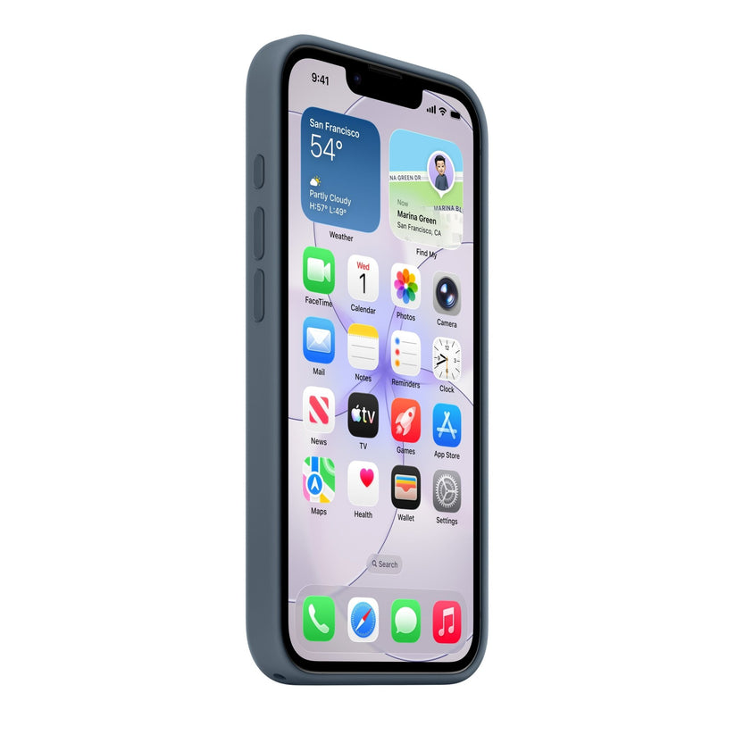 iPhone 17e/16e Silicone Case mit MagSafe – Ankerblau