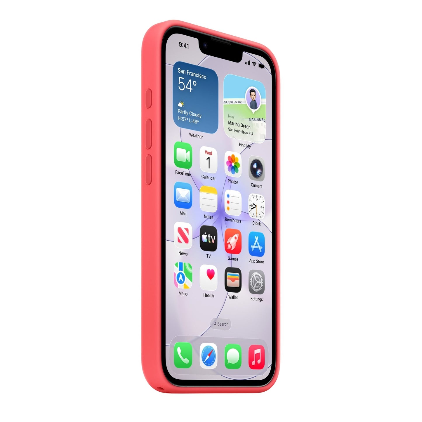 iPhone 17e/16e Silicone Case mit MagSafe – Helle Guave