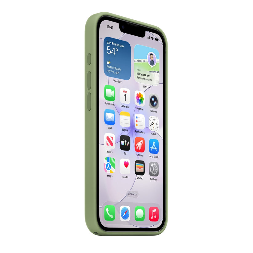 iPhone 17e/16e Silicone Case mit MagSafe – Helles Moos – epos