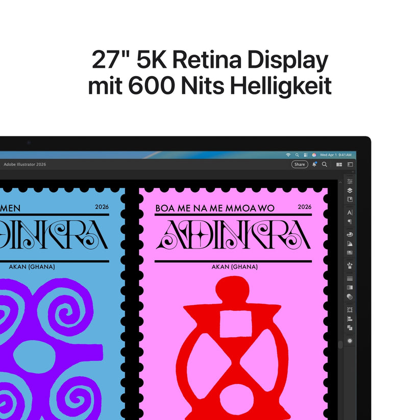 Studio Display, Standardglas, Neig- und höhenverstellbarer Standfuß