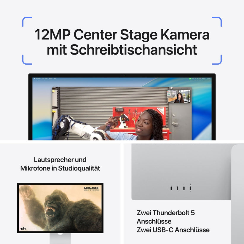 Studio Display, Standardglas, VESA Mount Adapter (Standfuß nicht enthalten)
