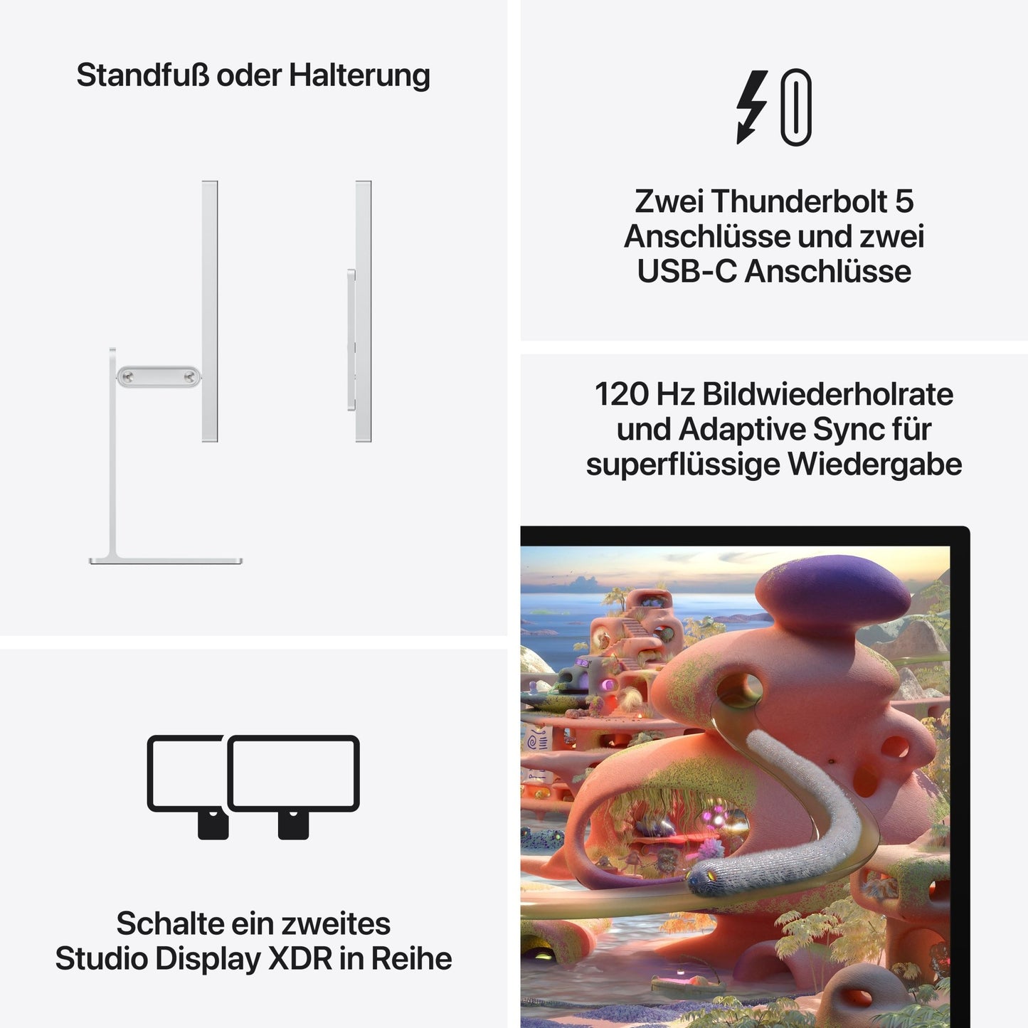 Studio Display XDR, Nanotexturglas, VESA Mount Adapter (Standfuß nicht enthalten)
