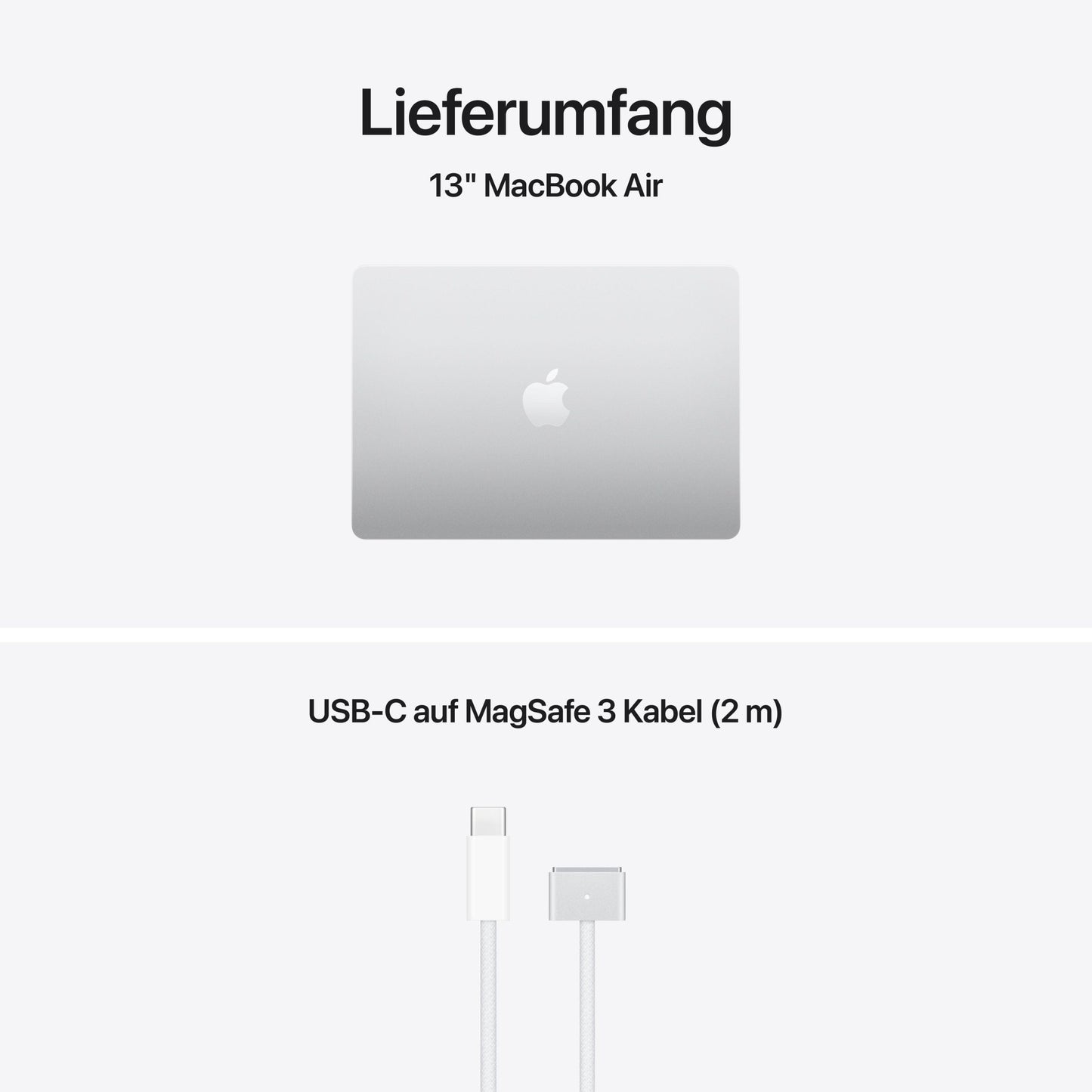 MacBook Air 13 Zoll mit M5 chip, 10-core CPU und 10-core GPU, 24GB, 1TB SSD, Silber