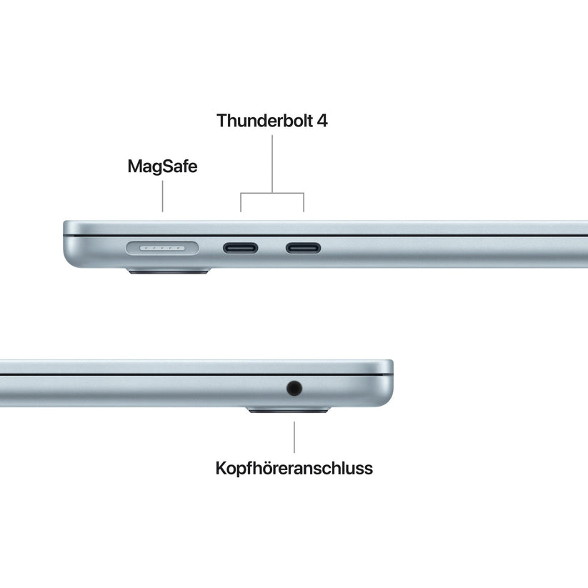 13" MacBook Air: Apple M5 Chip mit 10‑Core CPU und 8‑Core GPU, 512 GB SSD - Himmelblau