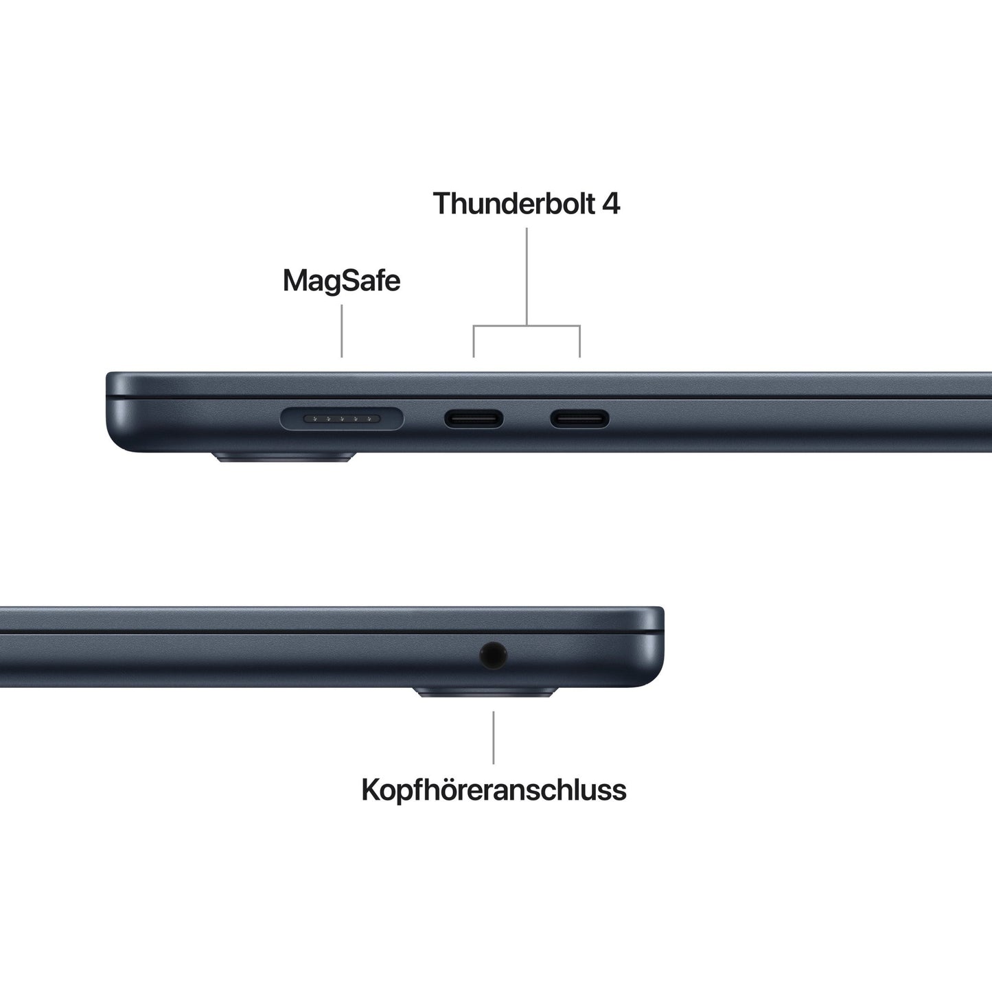 MacBook Air 15 Zoll mit M5 chip, 10-core CPU und 10-core GPU, 16GB, 512GB SSD, Mitternacht