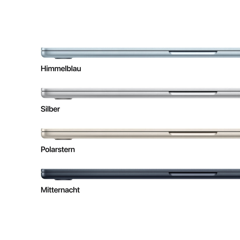 MacBook Air 15 Zoll mit M5 chip, 10-core CPU und 10-core GPU, 16GB, 512GB SSD, Silber