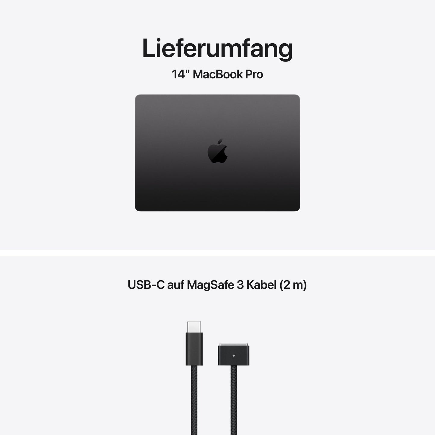 MacBook Pro 14 Zoll mit M5 Max chip, 18-core CPU und 32-core GPU, 36GB, 2TB SSD, Space Schwarz