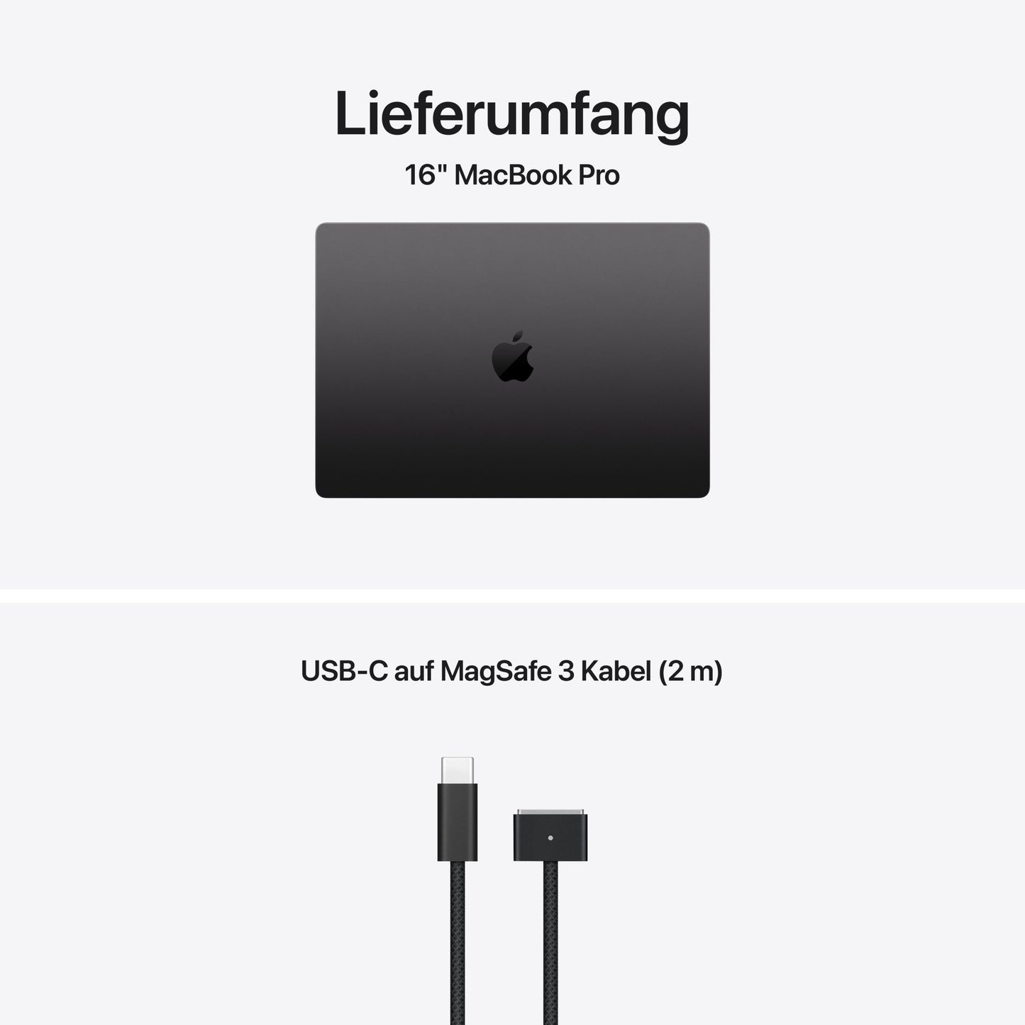 MacBook Pro 16 Zoll mit M5 Max chip, 18-core CPU und 32-core GPU, 36GB, 2TB SSD, Space Schwarz