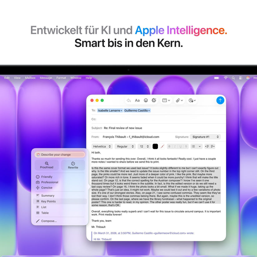 MacBook Neo 13 Zoll mit A18 Pro chip, 6-core CPU und 5-core GPU, 8GB, 256GB SSD, Silber