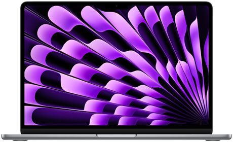 Vorderansicht eines 13&quot MacBook Air in Space Grau