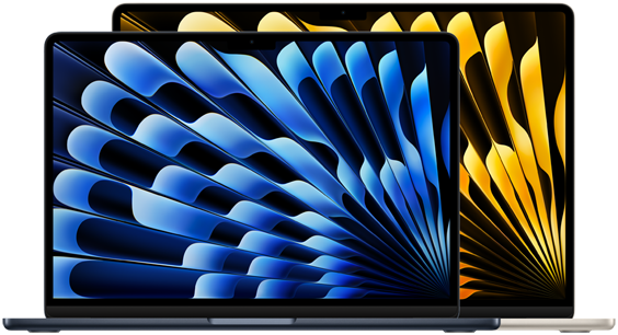 Vorderansicht von 13&quot und 15&quot MacBook Air Modellen