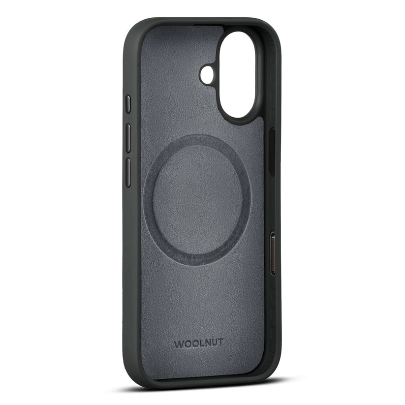 Woolnut Leder Case für iPhone 17 - Schwarz - epos | Apple Premium Partner