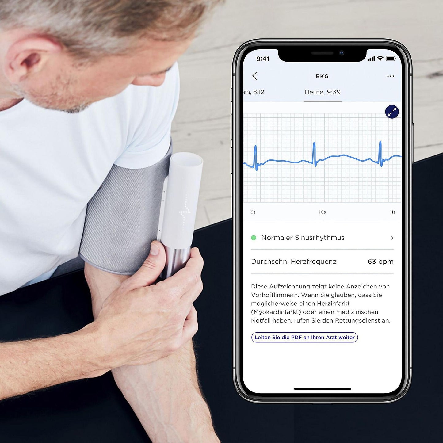 Withings Blutdruckmessgerät BPM Core, grau