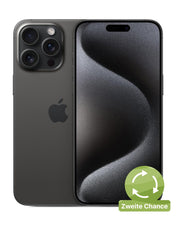 iPhone 15 Pro, 128GB, Titan schwarz - REFURBISHED