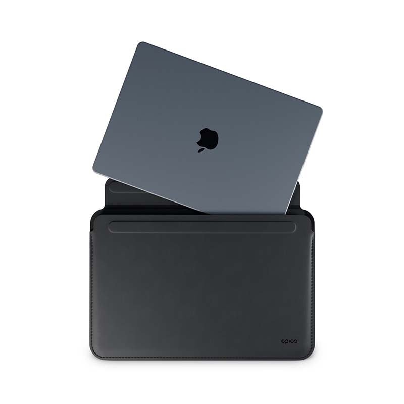 Epico Leder Sleeve für MacBook Pro 14“ - schwarz