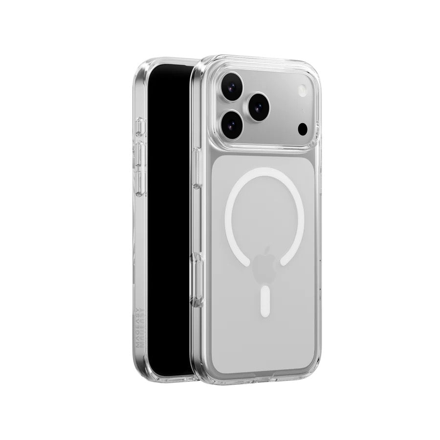 MagEasy iPhone 17 Pro Max MagSafe Clear Case - weißer Magsafe - Ring - epos | Apple Premium Partner