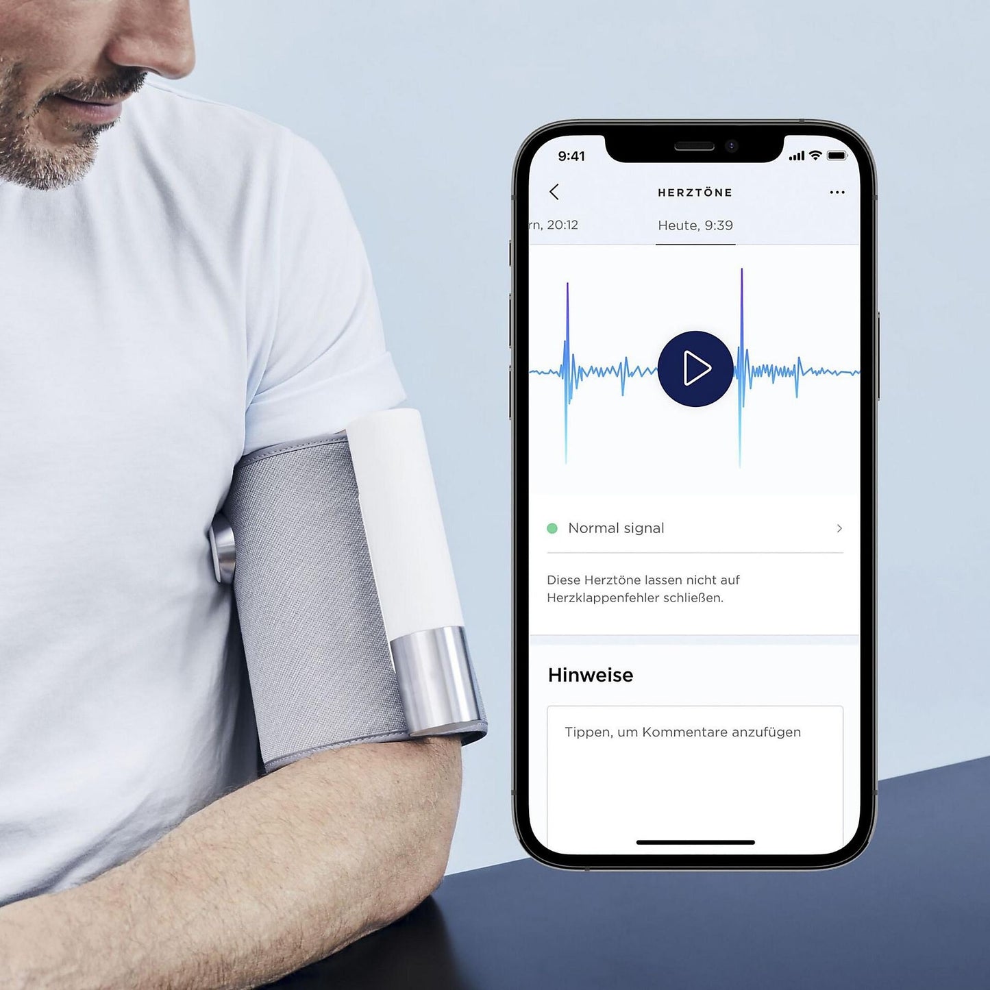 Withings Blutdruckmessgerät BPM Core, grau