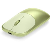 Die Satechi Slim EX Wireless Mouse (Citrus) von Satechi besticht durch ein schlankes, modernes Design in Hellgrün mit einem mittig angeordneten Scrollrad und einem USB-C-Ladeanschluss an der Vorderseite und verbindet so nahtlos Alltagsfunktionalität mit ergonomischem Komfort.