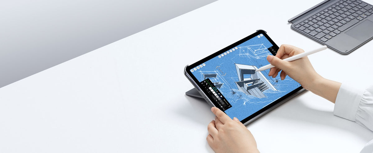 Inateck AceTouch Standard Keyboard mit Track-Pad iPad 2022-2026 / iPad Air 11“ 2020-2026 - Grau