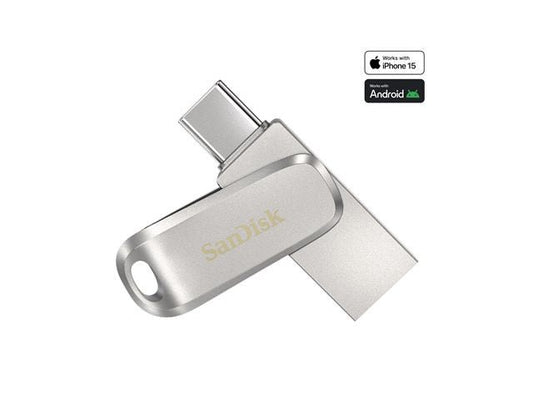 SanDisk Premium USB Stick mit USB-C und USB-A - 256GB