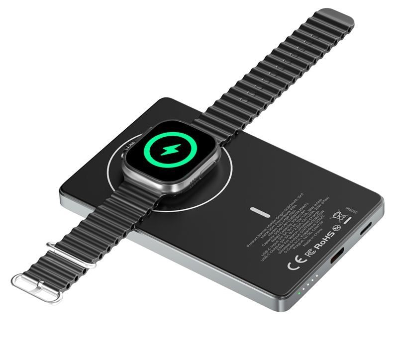 Mobile Origin Magsafe Powerbank mit Watch Charger  - Space Grau
