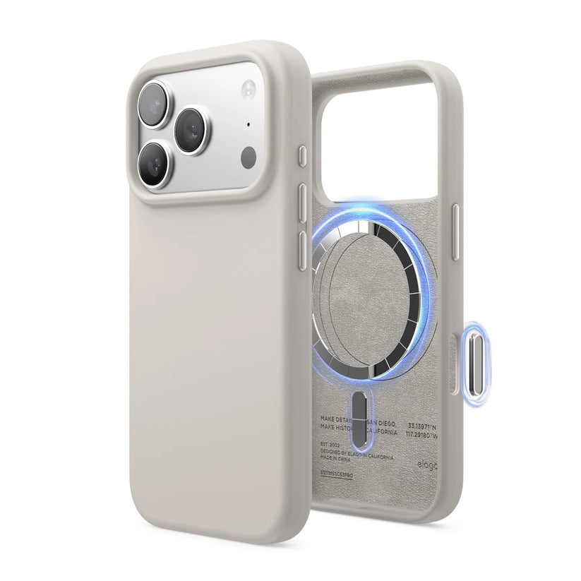 Elago MagSafe Silikon Case für iPhone 17 Pro - Stone - epos | Apple Premium Partner