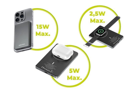 Mobile Origin Magsafe Powerbank mit Watch Charger  - Space Grau