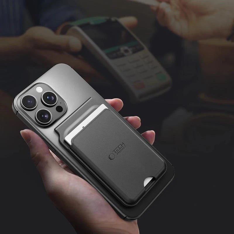 Tech Protect MagSafe Wallet mit Standfunktion - Schwarz