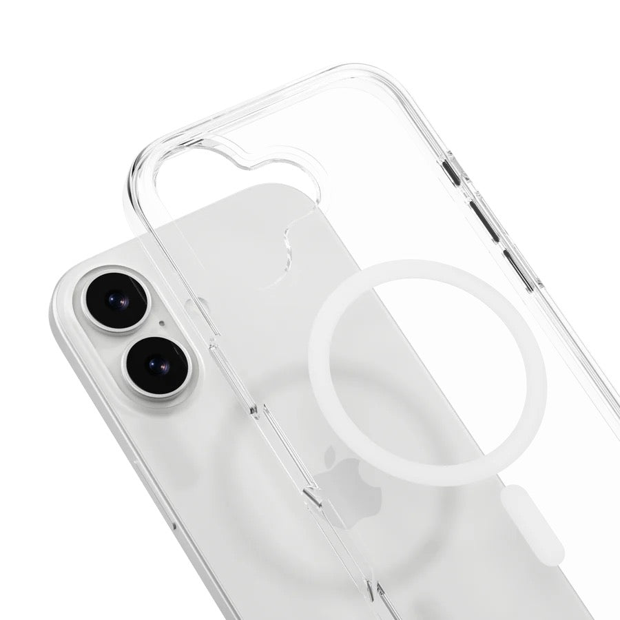 MagEasy iPhone 17 MagSafe Clear Case - weißer Magsafe - Ring - epos | Apple Premium Partner