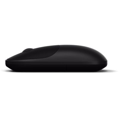 Eine Satechi Slim EX Wireless Mouse in der Farbe „Space Black“ wird von der Seite vor einem weißen Hintergrund gezeigt, wodurch ihr schlankes und ergonomisches Design besonders gut zur Geltung kommt.