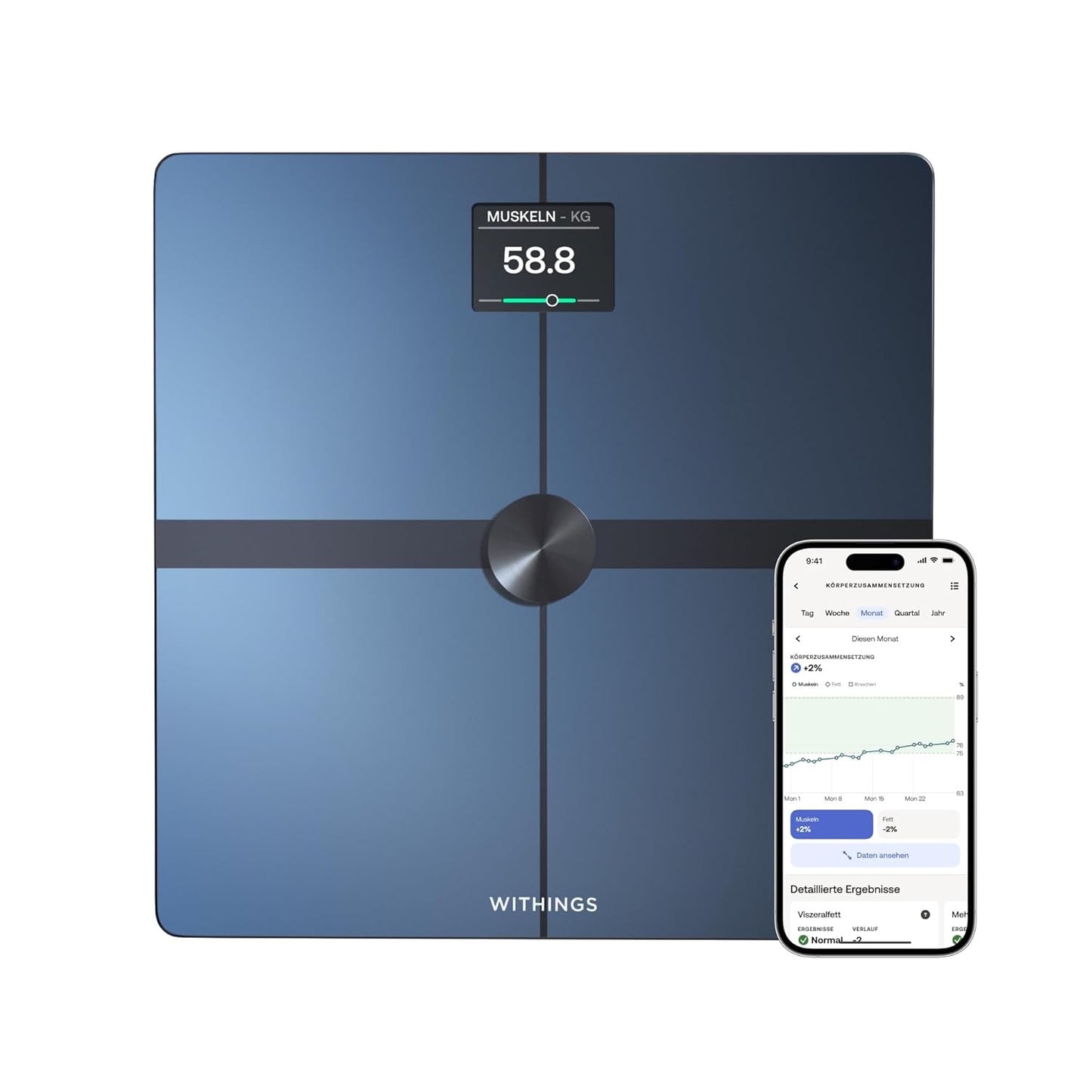 Withings Body SMART WLAN- Körperwaage - Schwarz