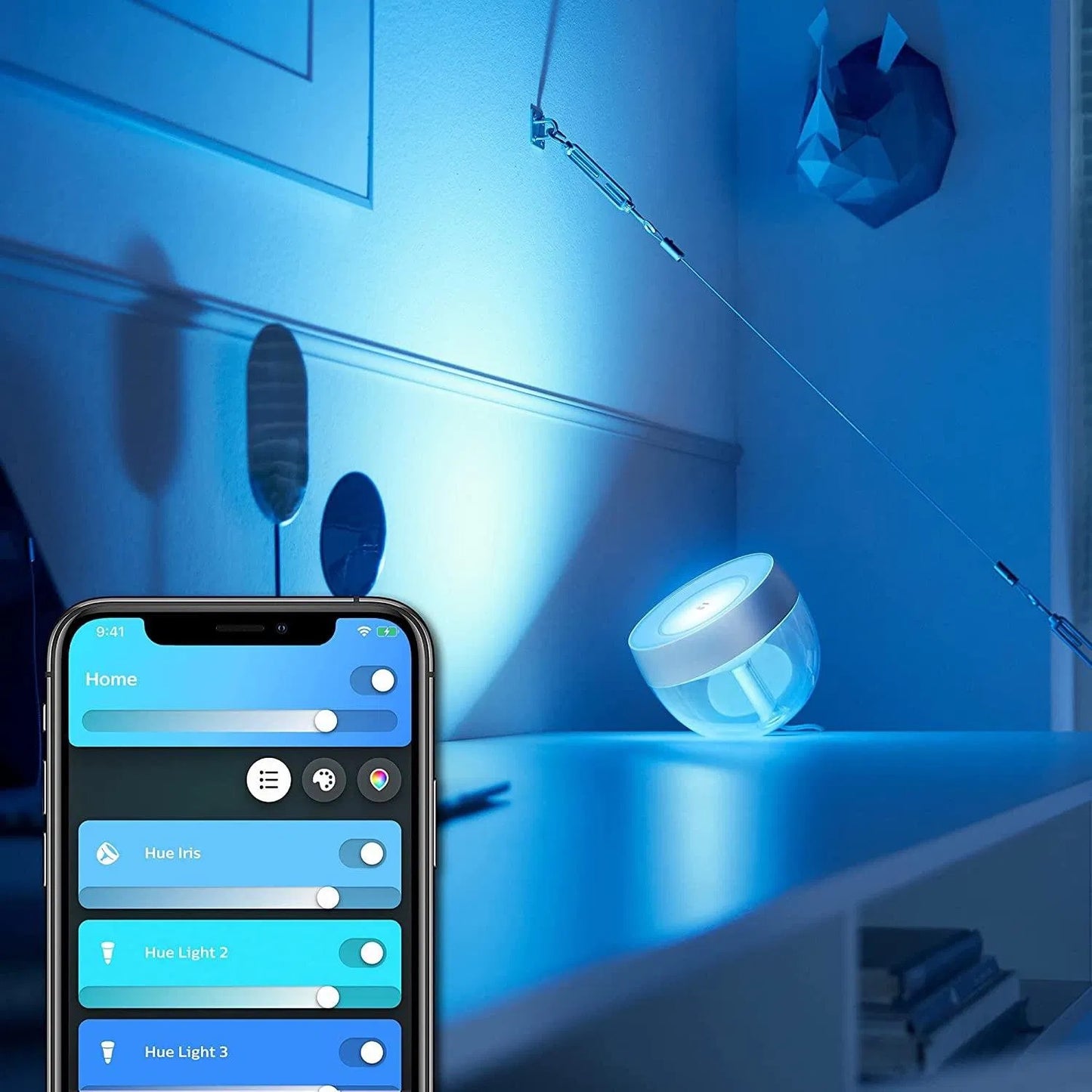 Philips Hue Iris Tischleuchte, silber<