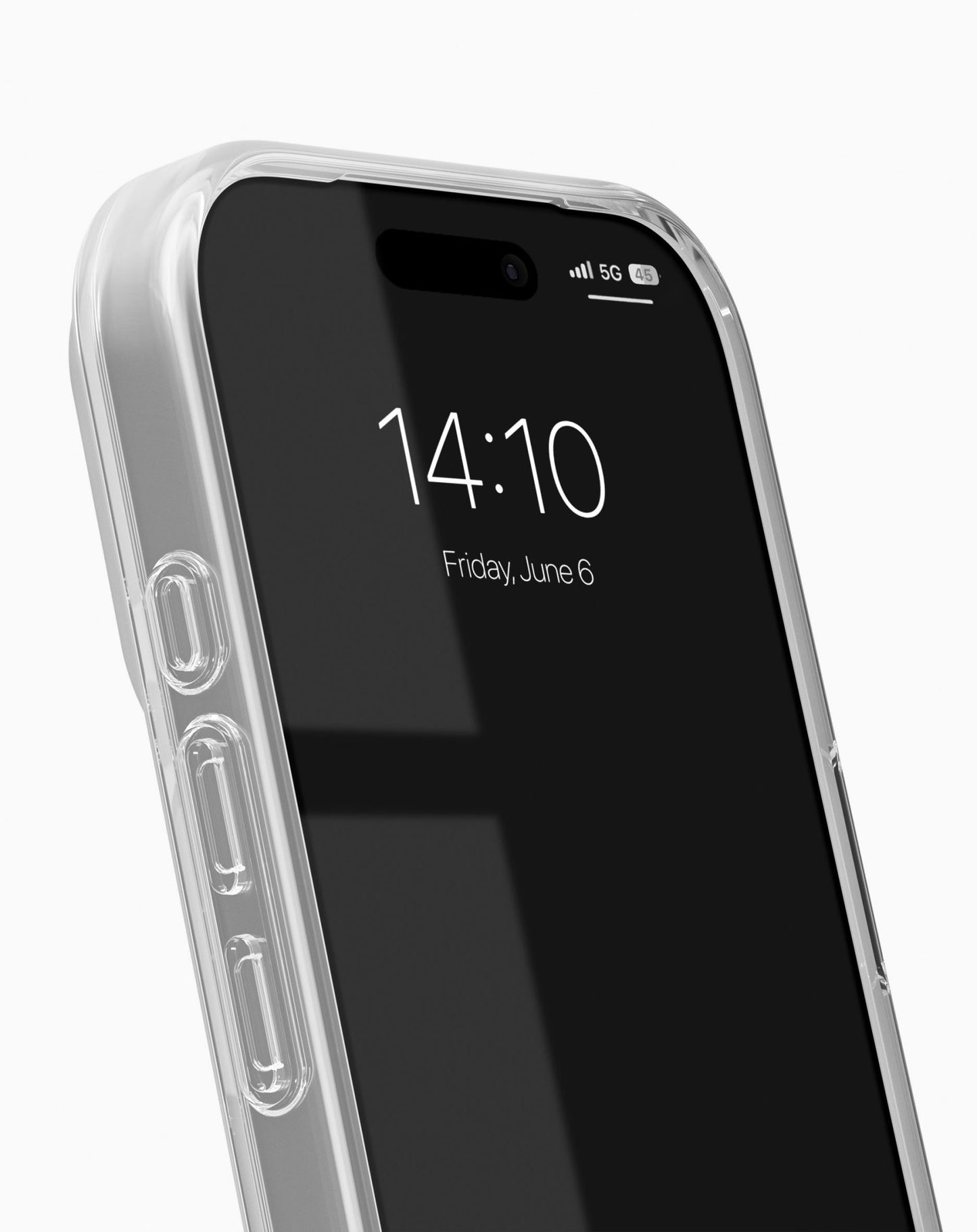 Ein iPhone 17 Pro in der „Ideal of Sweden“-Hülle mit MagSafe – „Rose Blush Floral“ zeigt die Uhrzeit 14:10 Uhr und das Datum Freitag, den 6. Juni an. Die MagSafe-Handyhülle von Ideal of Sweden ergänzt den minimalistischen Hintergrund mit Fensterreflexionen, während das Smartphone in der oberen rechten Ecke die Signalstärke und 5G anzeigt und so einen Hauch skandinavischen Designs einfängt.