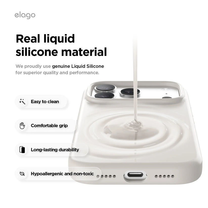 Elago MagSafe Silikon Case für iPhone 17 Pro - Schwarz - epos | Apple Premium Partner