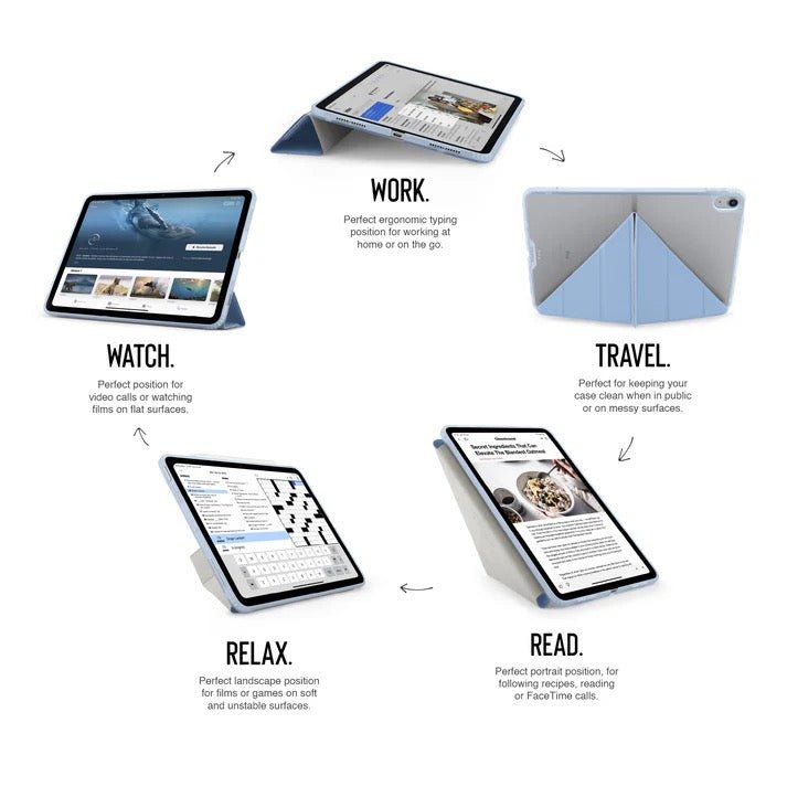 Pipetto Origami No1 Original Case für iPad Air 11“ - Light Blue