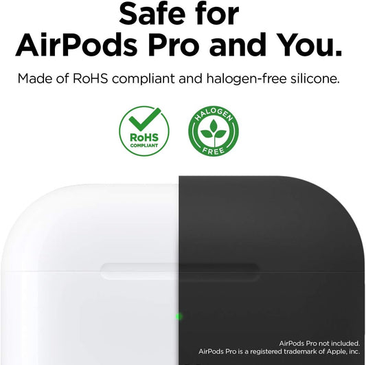 ELAGO Airpods PRO 2 Protective Silicone Case Black