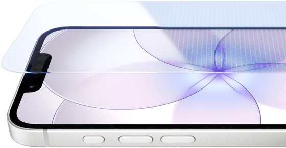 iPhone 17e, Vorderseite mit Ceramic Shield 2, Seite, Weiß, Tasten: Action, Lautstärke